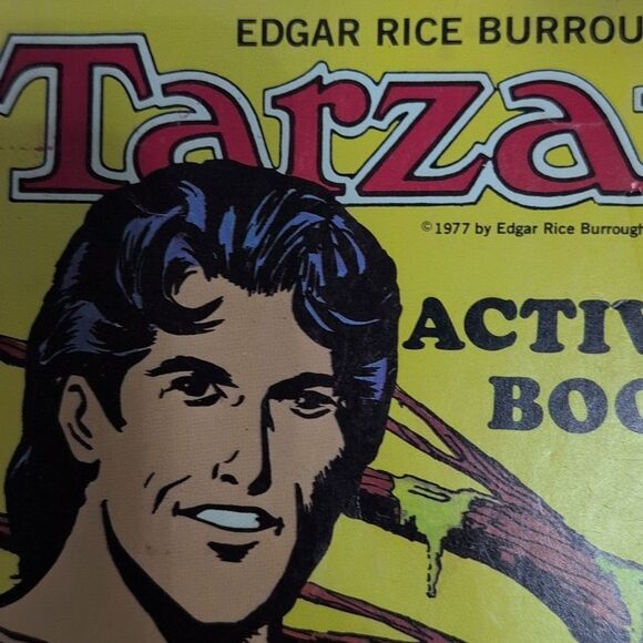 TARZAN Vintage ACTIVITY BOOK 1977 Edgar R BURROUGHS Rand‎ McNally - Picture 4 of 7